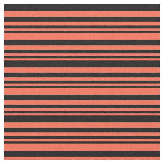 赤と黒の線の付いたパターン ファブリック (クローズアップ)