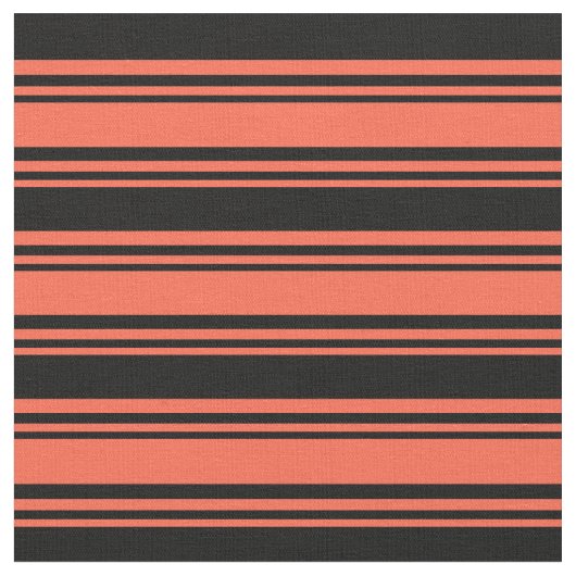赤と黒の線の付いたパターン ファブリック (クローズアップ)