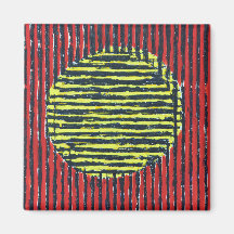 赤と黒の線を持つ大きな黄色の太陽の点