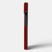 赤と黒の縦素晴らし線ストライプモノグラム Case-Mate iPhoneケース (裏面 / 左)