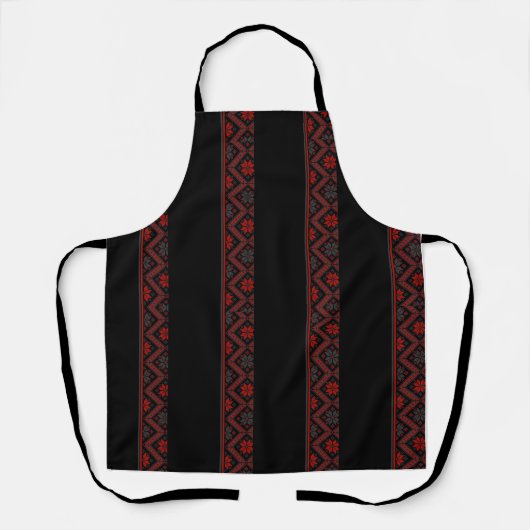 赤と黒の美しい エプロン (正面)