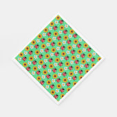 赤と黒の花のテントウムシ スタンダードランチョンナプキン (角)