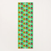 赤と黒の花のテントウムシ ヨガマット (裏面)