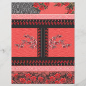 赤と黒の花の模様 (裏面)