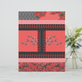 赤と黒の花の模様 (スタンド正面)