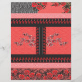 赤と黒の花の模様 (正面)