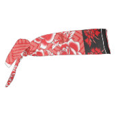 赤と黒の花の模様 タイヘッドバンド (回転270)