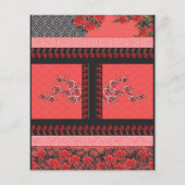 赤と黒の花の模様 チラシ (裏面)