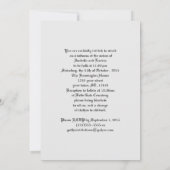 赤と黒の葉ゴシック結婚の 招待状 (裏面)