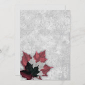 赤と黒の葉ゴシック結婚の 招待状 (正面/裏面)