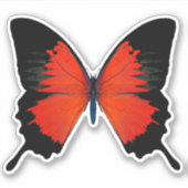 赤と黒の蝶のシール シール (正面)