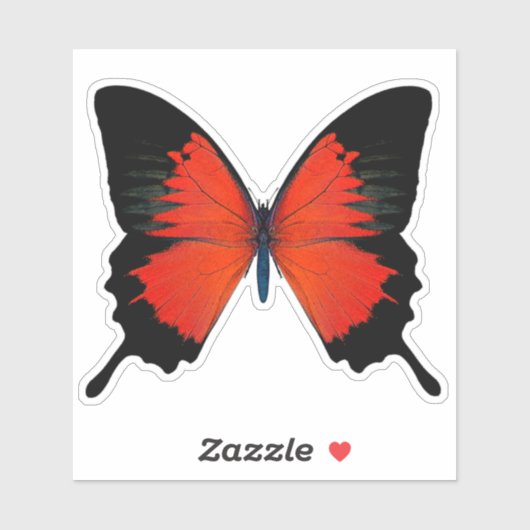 赤と黒の蝶のシール シール (シート)