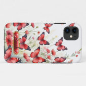 赤と黒の蝶フローラiPhone / iPadケース Case-Mate iPhoneケース (裏面(横))