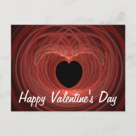 赤と黒の螺旋ハート シーズンポストカード