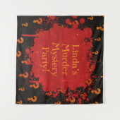 赤と黒の血殺人ミステリーパーティータペストリー タペストリー (正面(横))