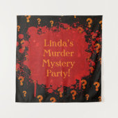 赤と黒の血殺人ミステリーパーティータペストリー タペストリー (正面)