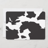 赤と黒の西洋女性のカーボーイの写真娘誕生日 招待状 (裏面)