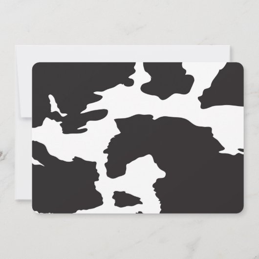 赤と黒の西洋女性のカーボーイの写真娘誕生日 招待状 (裏面)