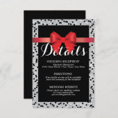 赤と黒の詳細 出欠カード (正面/裏面)