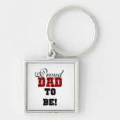 赤と黒の誇りを持ったパパが贈り物 キーホルダー (正面)