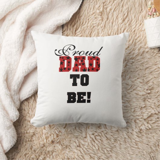 赤と黒の誇りを持ったパパが贈り物 クッション (ブランケット)