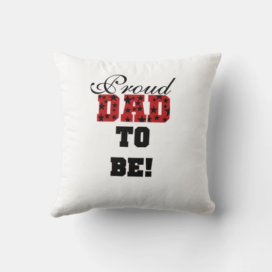 赤と黒の誇りを持ったパパが贈り物 クッション (裏面)