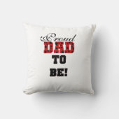 赤と黒の誇りを持ったパパが贈り物 クッション (正面)