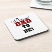 赤と黒の誇りを持ったパパが贈り物 コースター (左側)