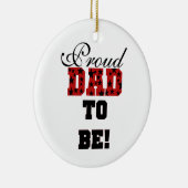 赤と黒の誇りを持ったパパが贈り物 セラミックオーナメント (右)