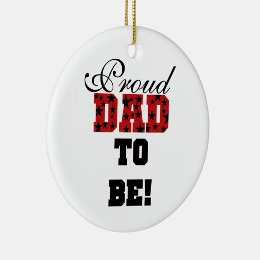 赤と黒の誇りを持ったパパが贈り物 セラミックオーナメント (右)
