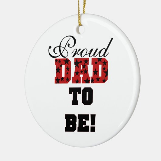 赤と黒の誇りを持ったパパが贈り物 セラミックオーナメント (左)