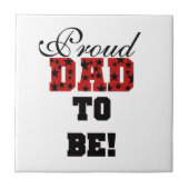 赤と黒の誇りを持ったパパが贈り物 タイル (正面)