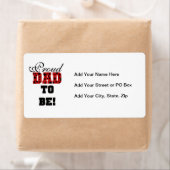 赤と黒の誇りを持ったパパが贈り物 ラベル (インサイチュ)