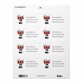 赤と黒の誇りを持ったパパが贈り物 ラベル (フルシート)