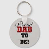 赤と黒の誇りを持ったパパTシャツとギフト キーホルダー (正面)