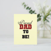 赤と黒の誇りを持ったパパTシャツとギフト ポストカード (スタンド正面)