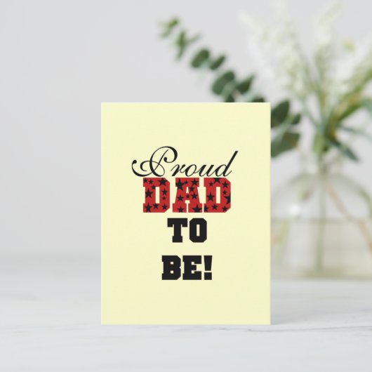 赤と黒の誇りを持ったパパTシャツとギフト ポストカード (スタンド正面)