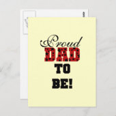 赤と黒の誇りを持ったパパTシャツとギフト ポストカード (正面/裏面)