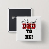 赤と黒の誇りを持ったパパTシャツとギフト 缶バッジ (正面&裏面)