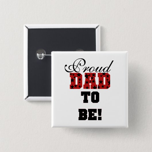 赤と黒の誇りを持ったパパTシャツとギフト 缶バッジ (正面&裏面)