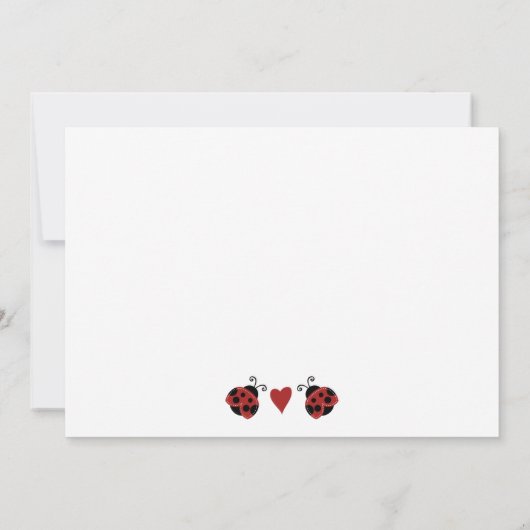 赤と黒の赤ちゃんシャワー招待状かわいい 招待状 (裏面)