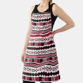 赤と黒の部族模様 エプロン (インサイチュ)