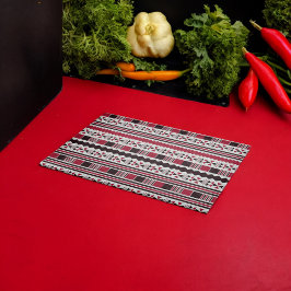 赤と黒の部族模様 カッティングボード