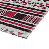 赤と黒の部族模様 カッティングボード (角)