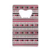 赤と黒の部族模様 クレジットカード栓抜き (裏面)