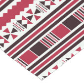 赤と黒の部族模様 ショートテーブルランナー (コーナー)