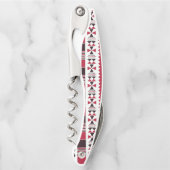 赤と黒の部族模様 ソムリエナイフ (正面)