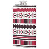 赤と黒の部族模様 フラスク (左)