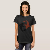 赤と黒の錦鯉 Tシャツ (正面フル)
