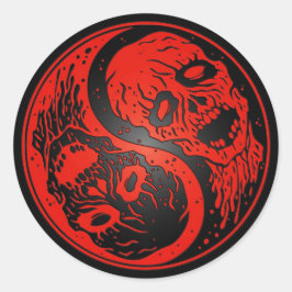 赤と黒の陰陽 ラウンドシール
